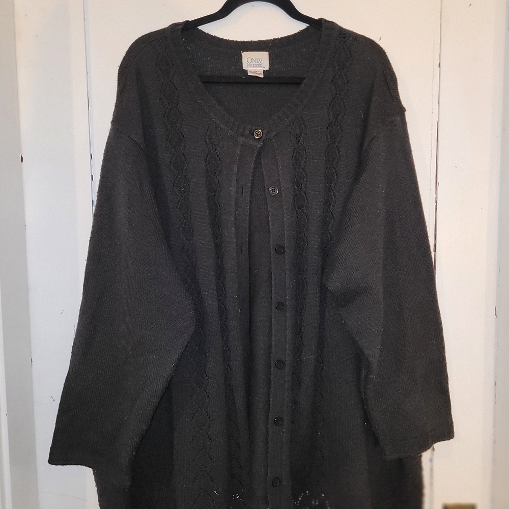 5x Only Necessities button up black sweater.